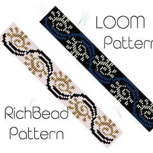 Loom beading patterns bracelet Bead loom patterns Miyuki delica beaded bracelet pattern PDF Instant download