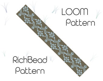 Bead loom pattern bracelet Seed bead loom beading patterns PDF