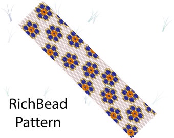 Blumen peyoted perlen armband muster Perlenstickerei blumen muster Miyuki armband muster Pdf Delica perlen muster Perlenweben muster