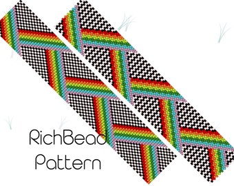 Peyoted Perlenarmband Muster Bead loom Muster Delica Perlenarmband PDF DIY Perlen Ungerade Anzahl Digitaler Download Datei Ukraine Verkäufer Shop