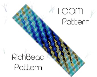 Bead loom patterns bracelet Loom beaded bracelet pattern Seed bead loom Beading patterns Delica beadweaving patterns PDF