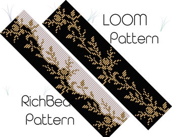 Blumenmuster Blumen Perlen Armband Muster Perlenstickerei Schmuck Miyuki delica Miyuki Delica Stickerei Digitaler Download pdf