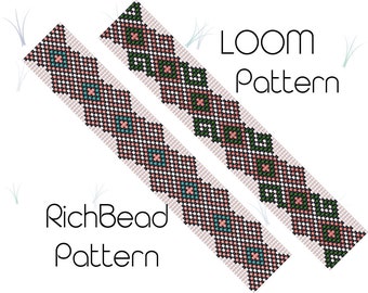 Patrones de telar de cuentas Pulsera Patrones de telar de cuentas PDF - Geométrico