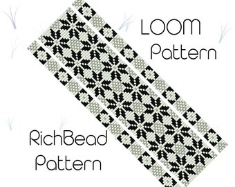 Norwegisches Sternen Loom Perlenarmband-Muster (PDF Download)