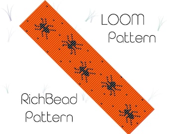 Bead loom bracelet patterns halloween Spider seed bead bracelet patterns Miyuki delica bracelet Loom beading WORD CHAPT PDF