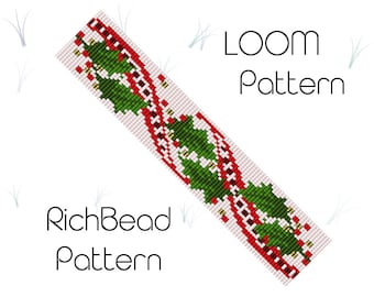 Weihnachten Perlen Webstuhl Muster Perlenarmband Muster Webstuhl Delica Perlenarmband PDF