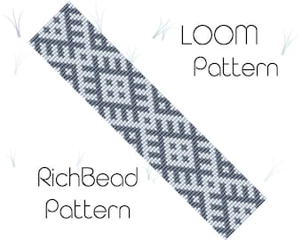Webstuhl Perlenarmband Armband Loom Perlen Muster PDF - Geometrisch, Keltisch, Breit