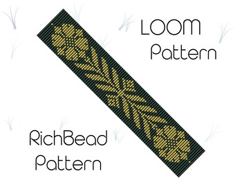 Blumen-Perlen-Webstuhl-Muster Perlen-Webrahmen-Armband-Muster Perlen-Webrahmen-Armband-Muster PDF WORD CHAPT