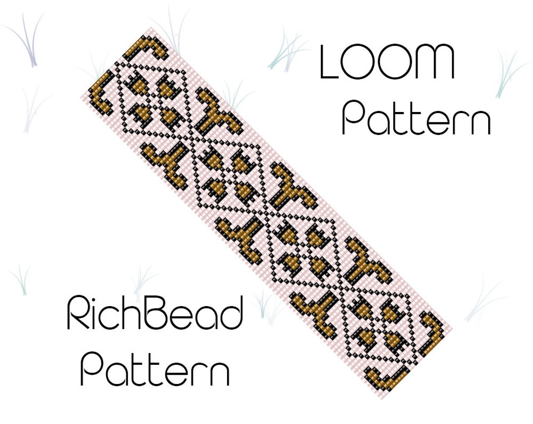 Seed Bead Loom Patterns Bead Weaving Bracelet Pattern Delica Etsy