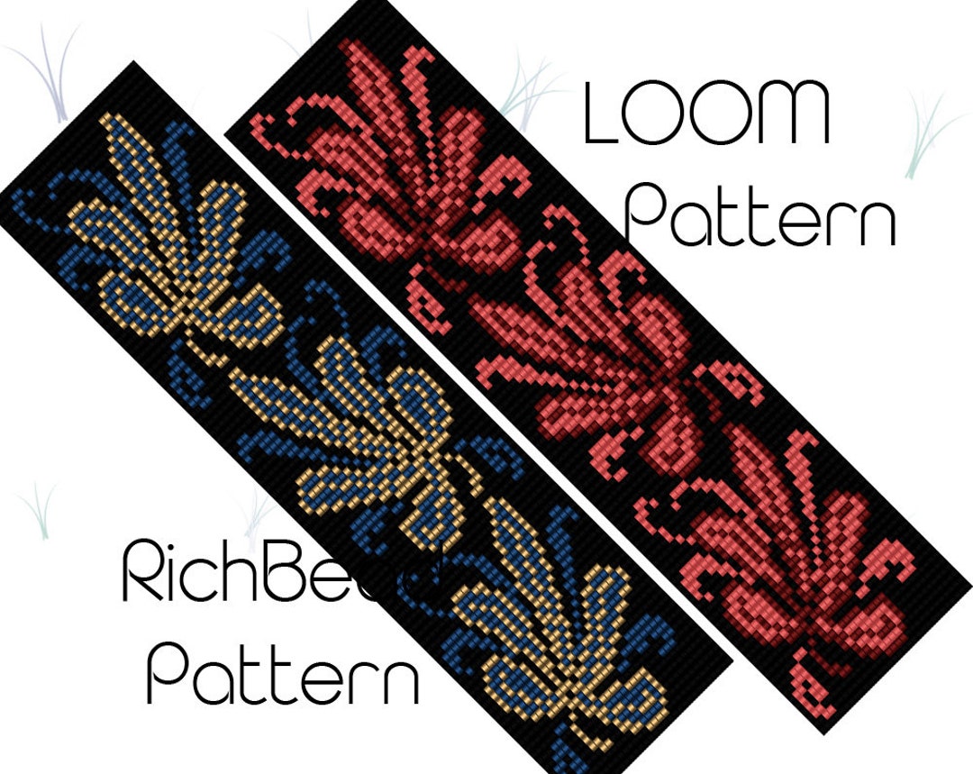 Flower Bead Loom Bracelet Pattern Beading Loom Patterns Seed Bead Loom ...