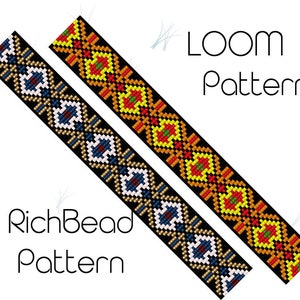 Narrow bead loom patterns Bead loom patterns Beading loom bracelet patterns Skinny beaded bracelet pattern