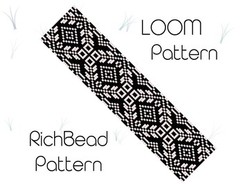 Perlenwebstuhl Armband Muster | Geometrisch | Weite 29| PDF-Datei