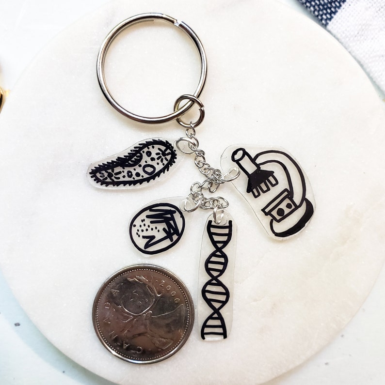 Biology Themed Charm Keychain Science Gift Biology Etsy Australia
