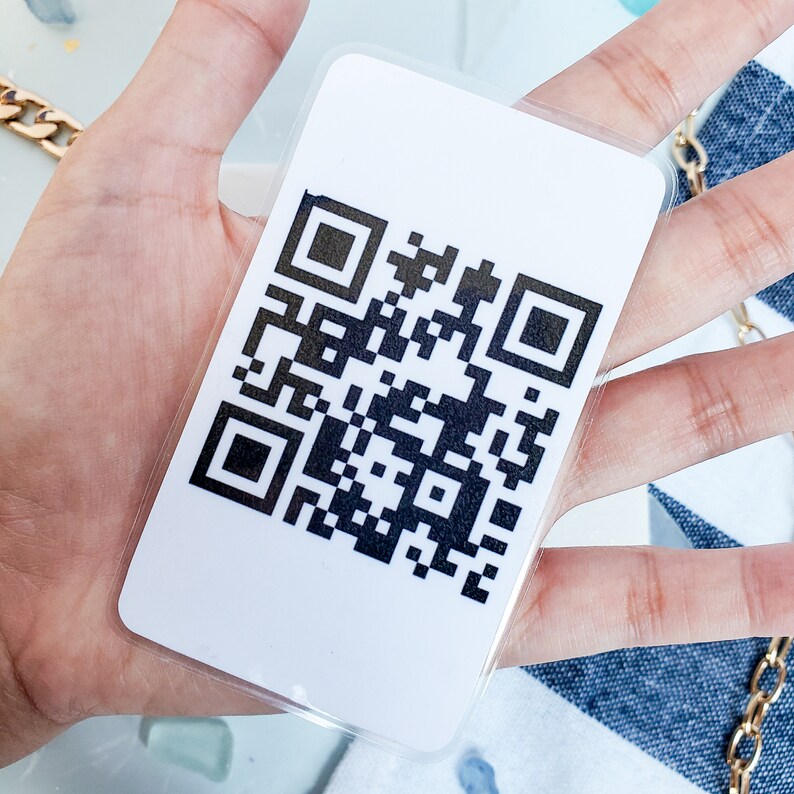 Custom QR Code Wallet Card QR Code Business Card Scannable Etsy