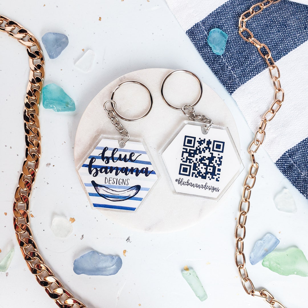 Custom NFC Tag Keychain, Digital Business Card Keychain, Scannable