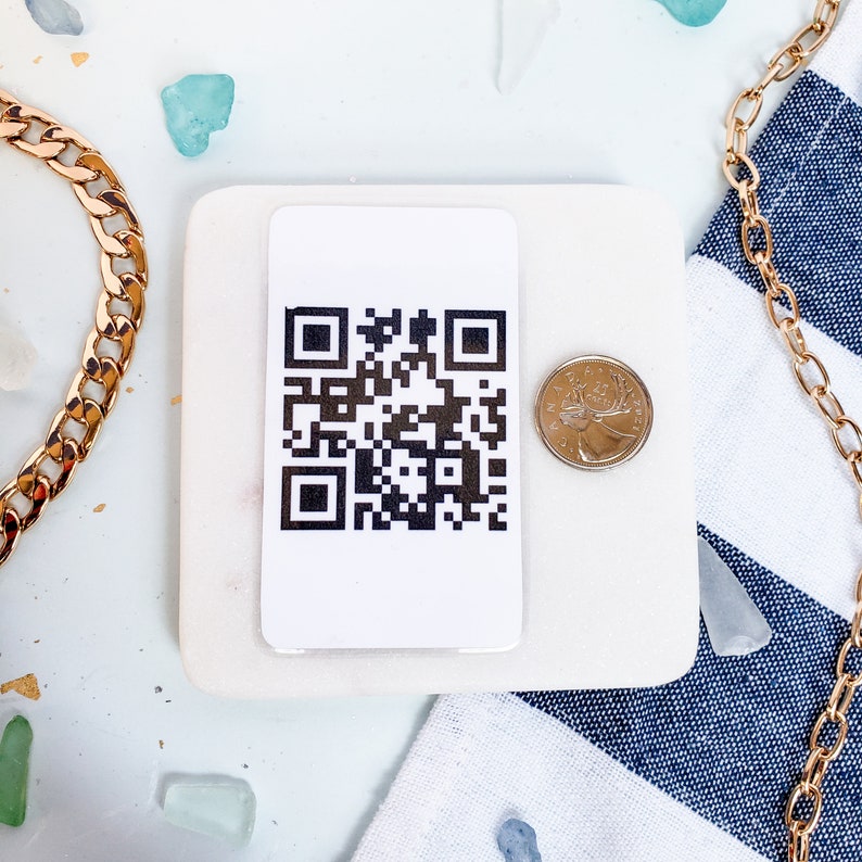 Custom QR Code Wallet Card QR Code Business Card Scannable Etsy
