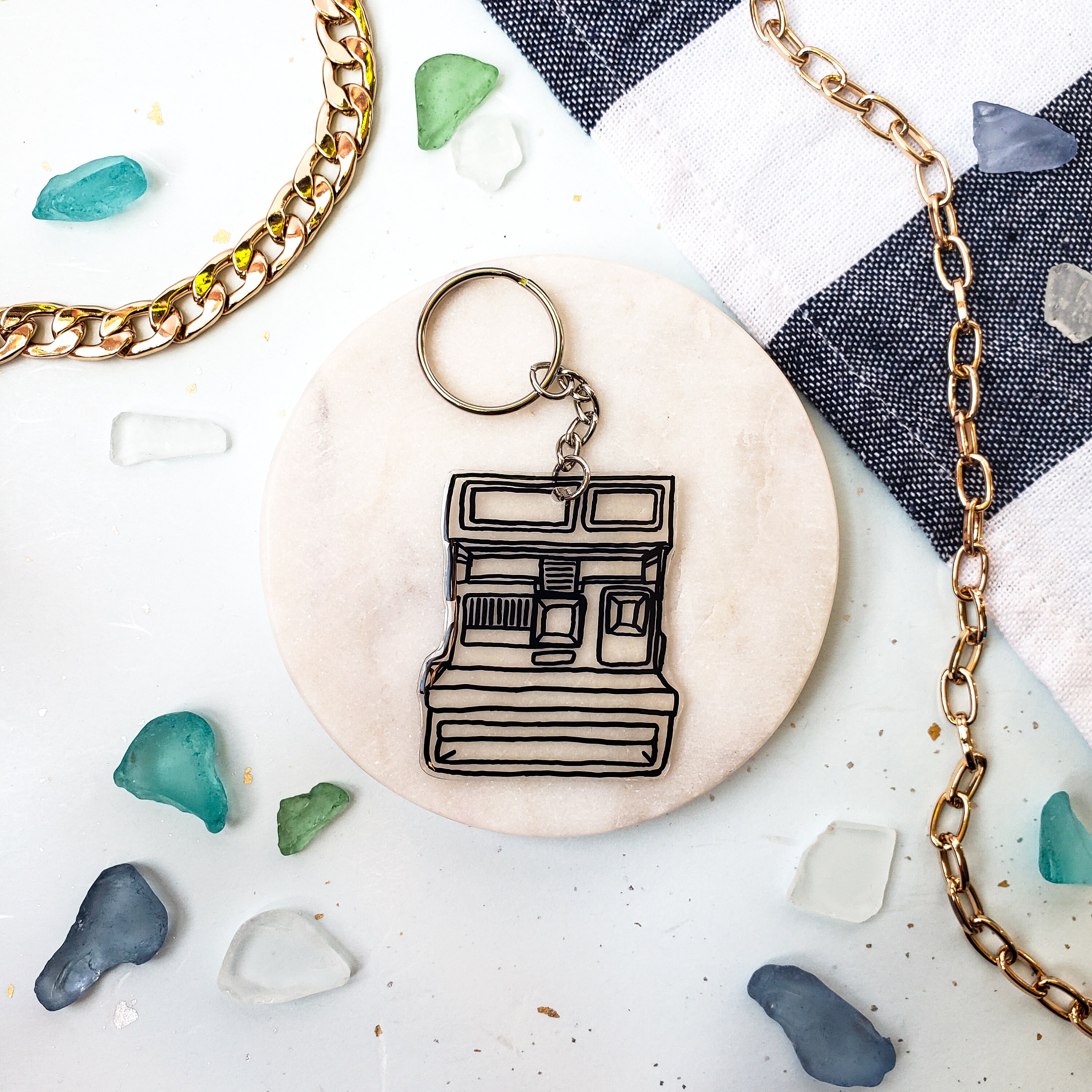 Retro Polaroid Camera Keychain Polaroid Camera Photography Etsy