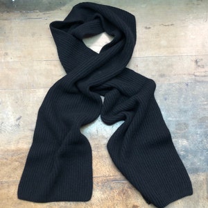 Merino Wool Scarf - Black
