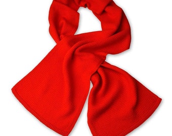 Merino Wool Scarf - Red