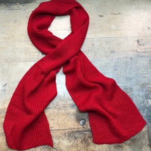 Merino Wool Scarf - Red