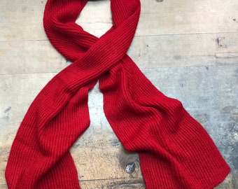 Merino Wool Scarf - Red