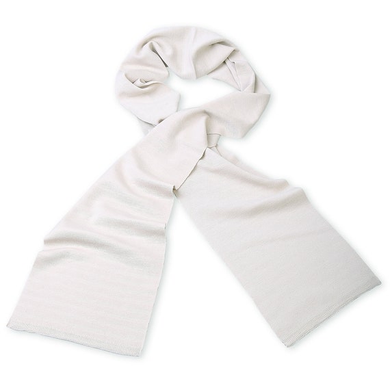 Extrafine Merino Wool Scarf-Light Beige