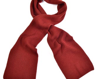 Merino Wool Scarf - Terracotta