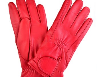 Red Italian Gloves