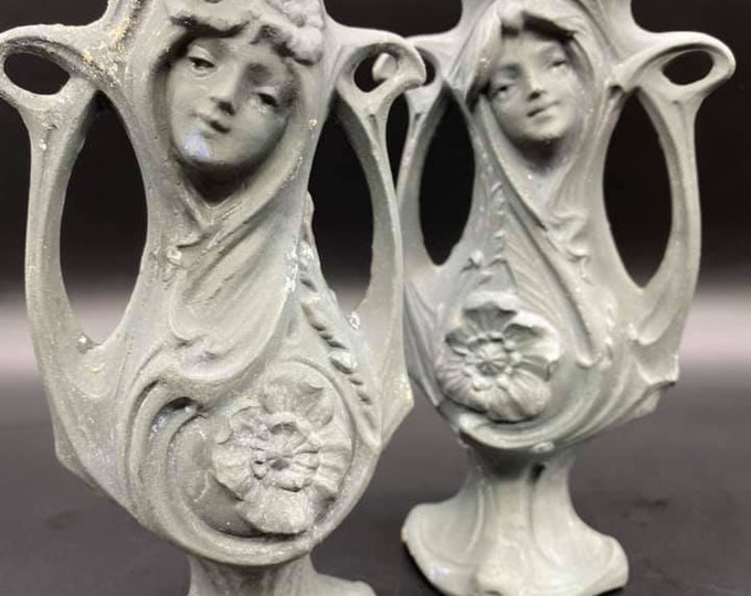 Pair of Art Nouveau Dry Vases