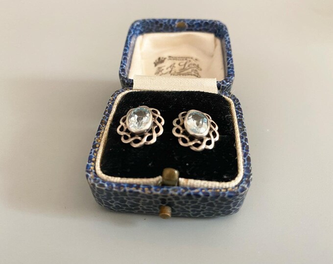 Silver and Topaz Earrings