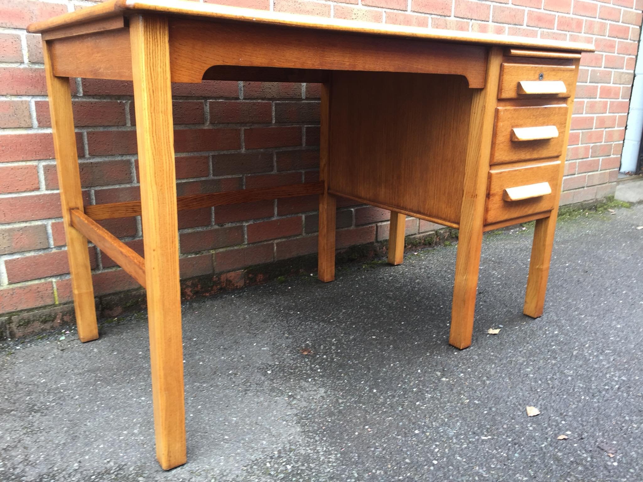 Solid Oak Teachers Desk