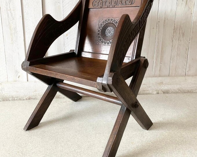 Antique Victorian Glastonbury Chair