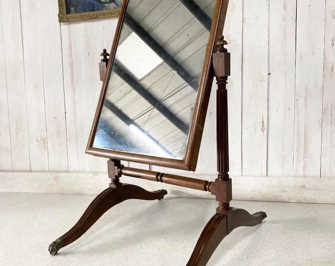 Large Antique Cheval Mirror C1820