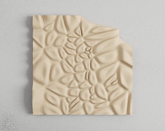 Parametric panel | Wall panel |  3D model | CNC | CNC file | stl | obj | basrelief | interior design idea | parametric art | wall art | wavy