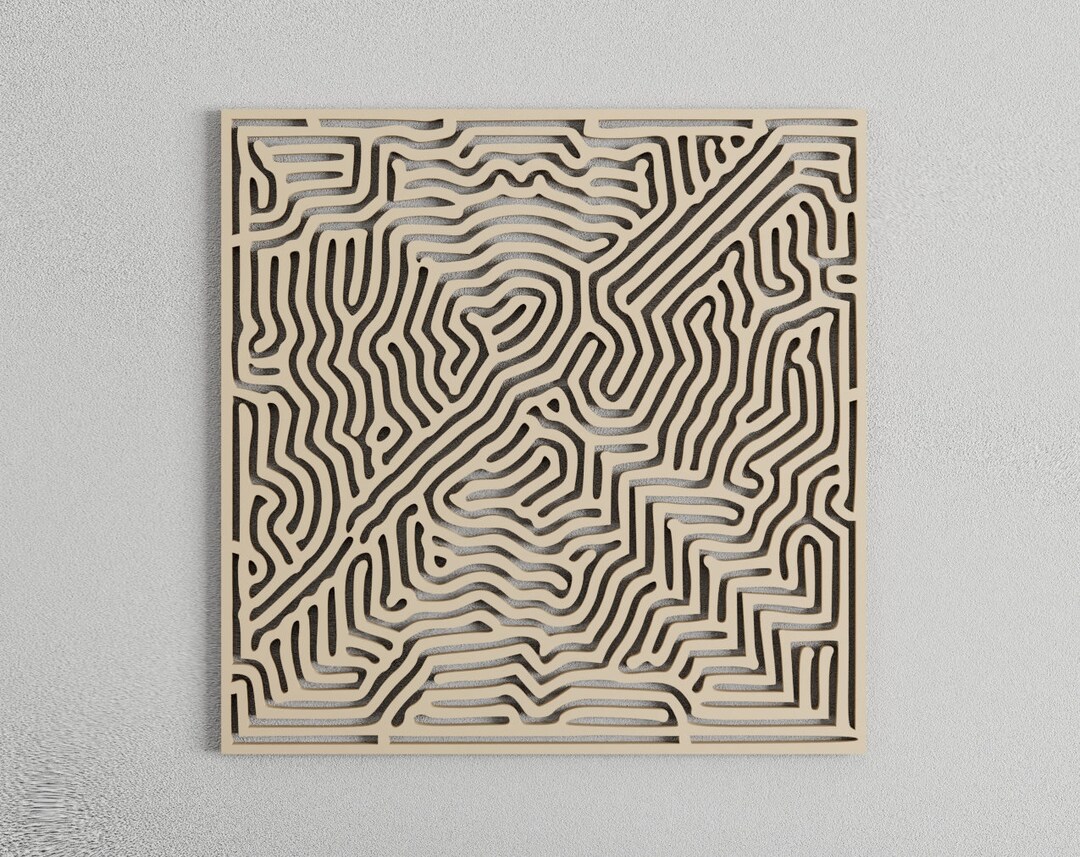 Wall Art Wood 3d Model Wood Hanging Modern Wood Art CNC Wall Art Stl Wood Art Wall Hanging