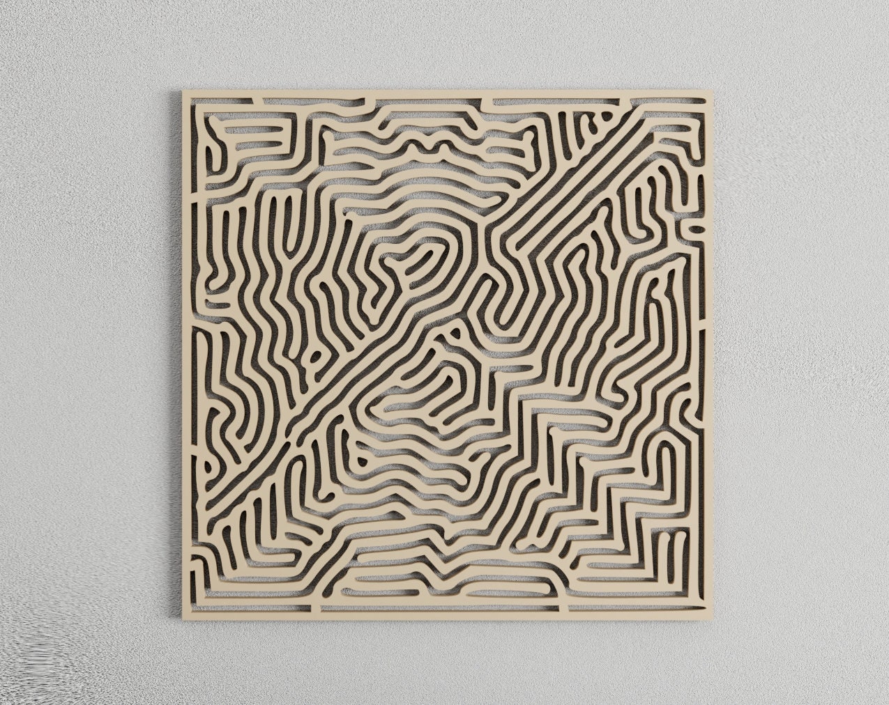 Wall Art Wood 3d Model Wood Hanging Modern Wood Art Etsy