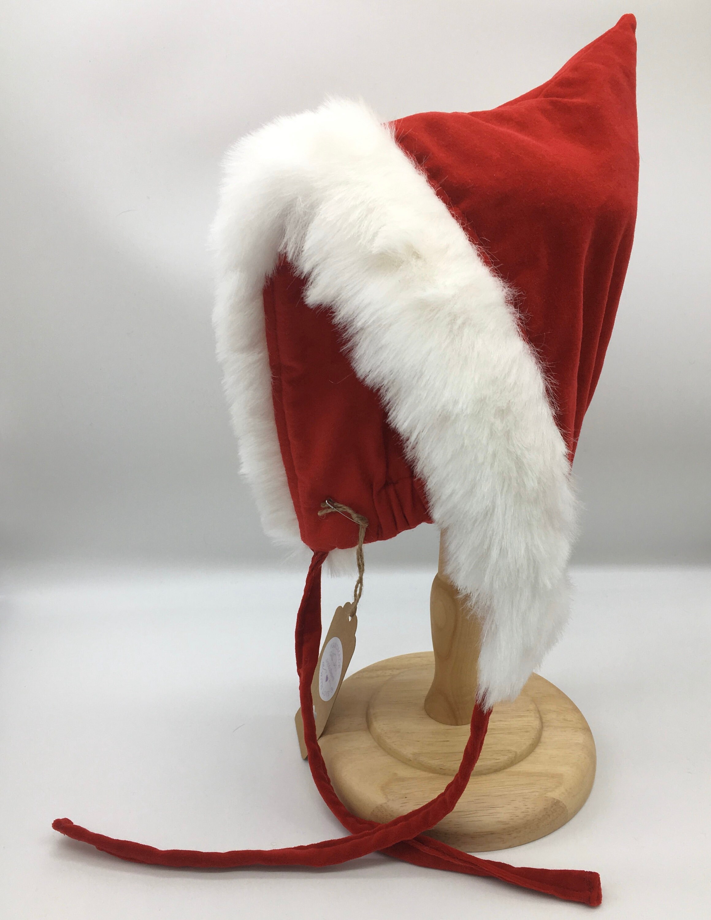 Unisex-Adults Santa Hat Xmas Velvet Christmas Hat with Plush Trim Red 