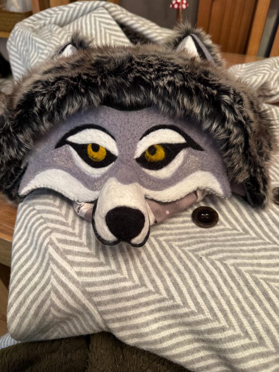 Merino Wool Wolf Costume Coat: Removable Mask & Tail, Ages 2-9 - Etsy
