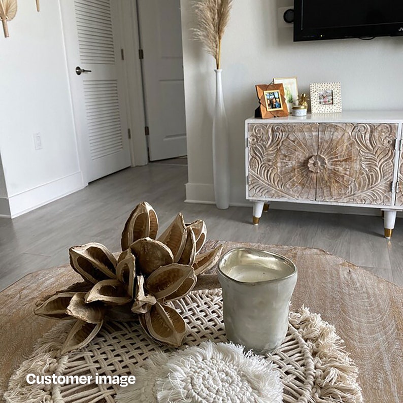 Circle Macrame Table Runner // Modern Doilies image 8