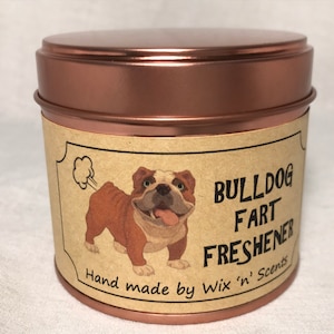 Bulldog funny candle