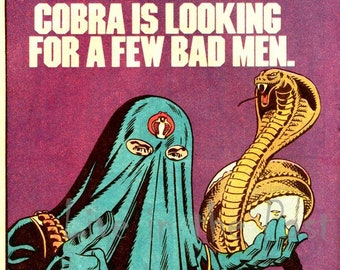 Poster print of vintage G.I Joe game advertisement Cobra version