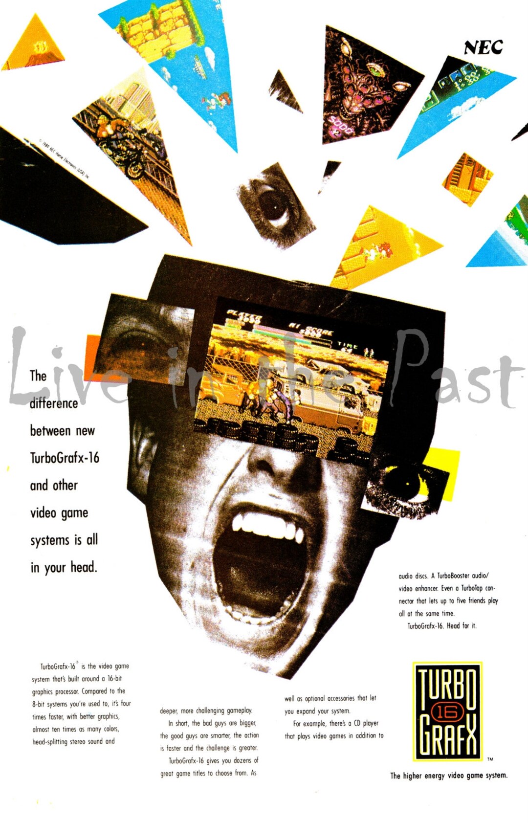 Turbo Graphic 16 Video Game System Advertisement Poster Print *promo ...