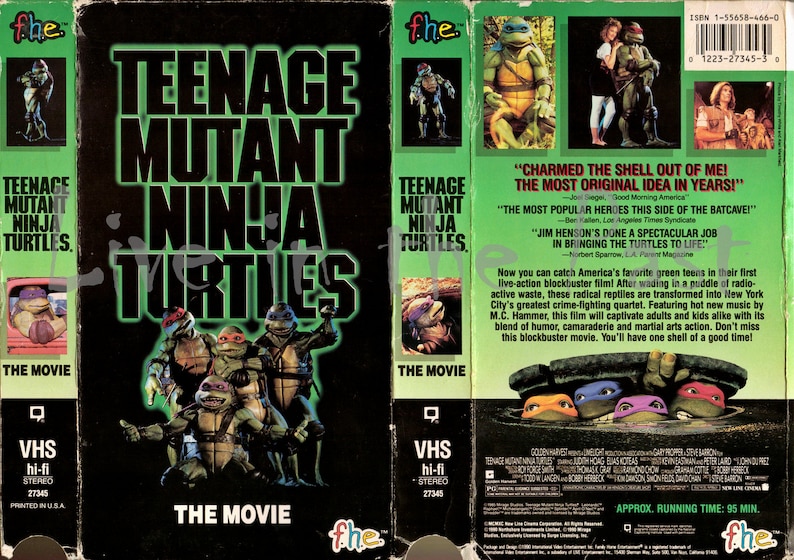 image 0 Teenage Mutant Ninja Turtles VHS case print | Etsy