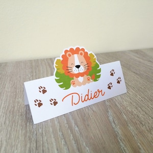 Lot de 5 marque place lion