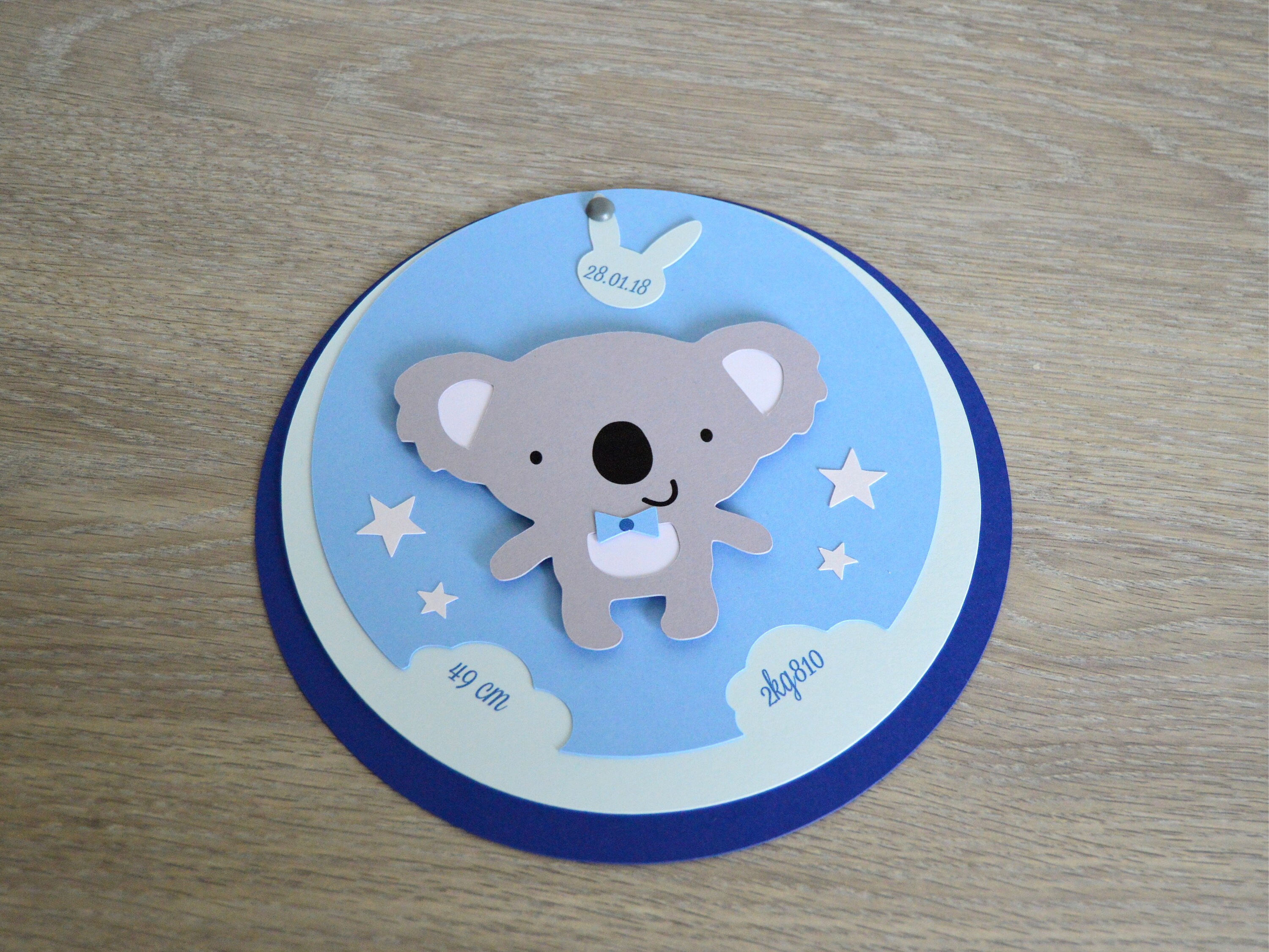 Faire-Part Naissance Koala bleu