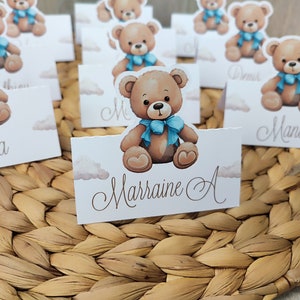 Lot de 5 marque place ourson