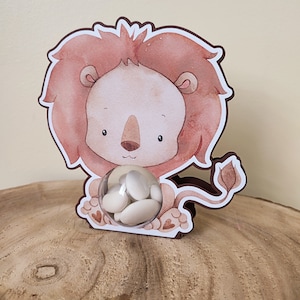 Boite dragées lion aquarelle