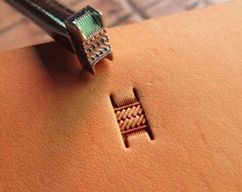 Stainless Steel leather craft Rope figure Decorative cord pattern Stamp Tool