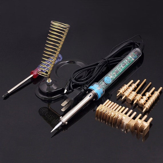 2 Type Leather Craft Electric heating Burn Edge Soldering Iron brass Tool DIY 2 Type Leather Craft Electric heating Burn Edge Soldering Iron brass Tool DIY