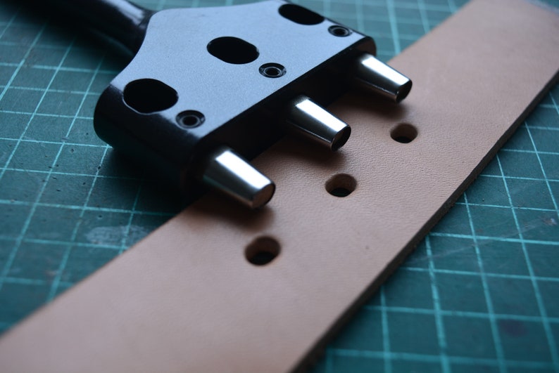 Belt Punch Leather Leathercraft Leatherwork Row Hole Oval Etsy